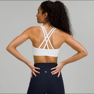 EUC lululemon white Energy bra sz 6